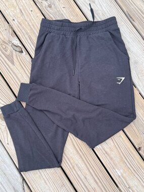 Gymshark Black  S Joggers Small Athleisure Minimalist Streetwear 3453